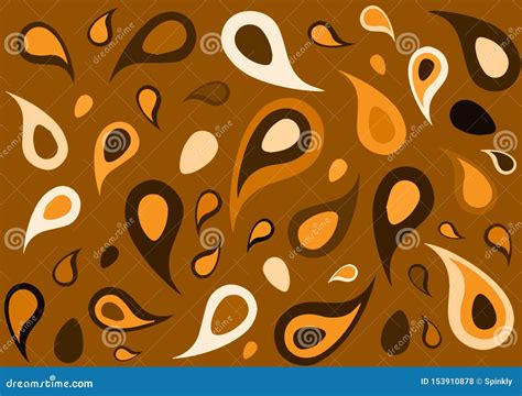 Brown Shade Paisley Wallpaper Background Stock Photo Image Of Oval