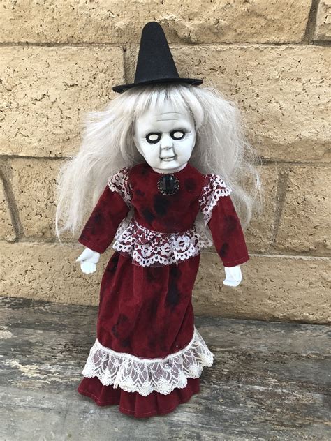 Ooak Old Hag Witch Creepy Horror Doll Art By Christie Creepydolls