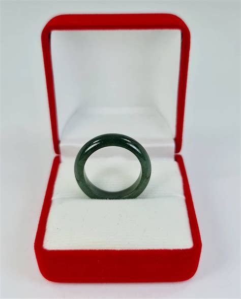 This Jadeite Ring Band Outer Is Rounded And And Flatten On The Inside
