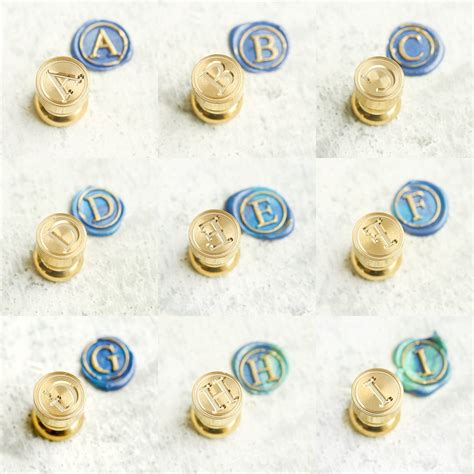 Alphabet Wax Seal Stamp Set 12mm Mini Wax Seal Initials Wax Etsy