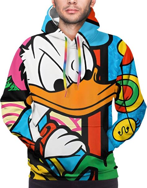 Donald Duck Mens Hoodie With Front Pocket Sweatshirts 3d Print