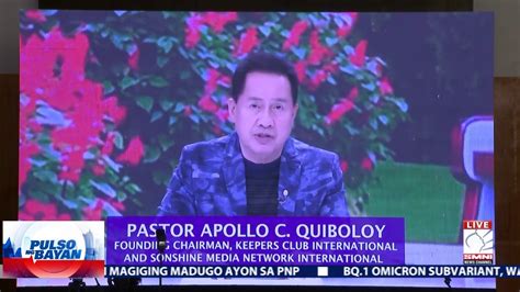 Pastor Apollo Sa Mga Kabataan Mahalin At Magkaroon Ng Malasakit Sa