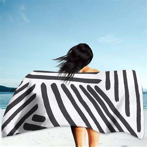 white beach towel beach towel black  white towels large beach towels