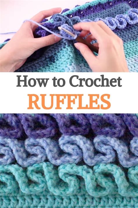 How To Crochet Ruffles Ruffle Crochet Edging Crochet Ruffle