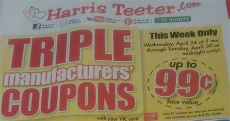 Harris Teeter Triple Coupons Confirmed April 24 To 30 2013