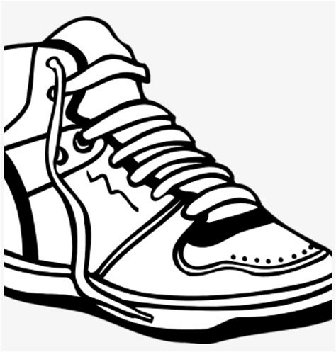 Tennis Shoe Clipart Sneaker Shoes Black And White Free Black And