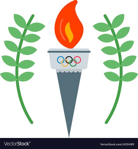 Olympic Torch Royalty Free Vector Image Vectorstock