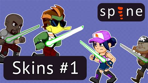 Spine 2d Animation How Skins And Skin Placeholders Work 1 Youtube