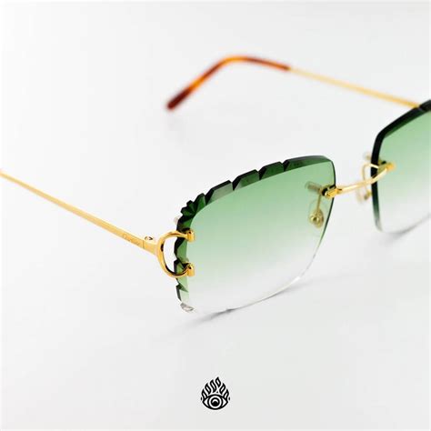 Cartier Big C Glasses With Gold Detail And Green Lens Ct0092o 001 All Eyes On Me