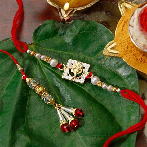 Ganesha Bhaiya Bhabhi Rakhi Set Gift Send Rakhi Gifts Online L