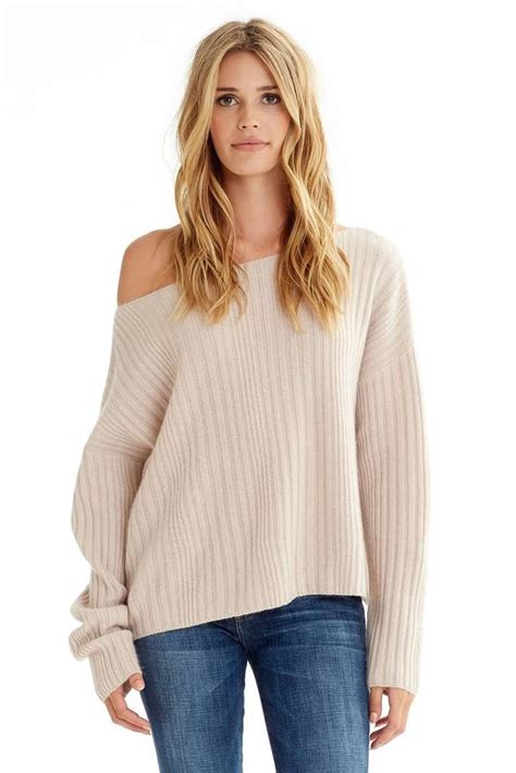 The Most Elevated Sweater Ever This Off The Shoulder Pullover Takes A Casual Staple And Turns