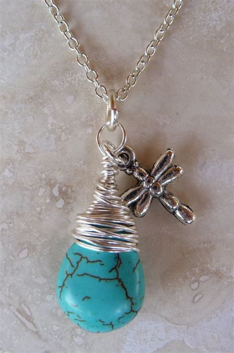 Items Similar To Wire Wrapped Turquoise Pendant On Etsy
