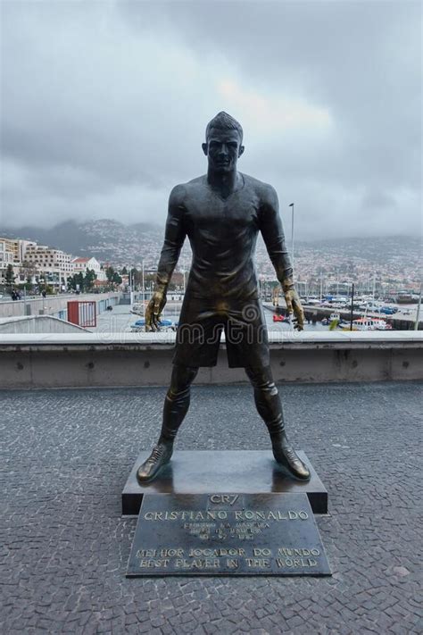 The madeira international airport renamed itself to the cristiano ronaldo airport and unveiled a statue that looks like the mad magazine kid all grown up. Cristiano Ronaldo Statue In Funchal, Madeira In Front Of ...