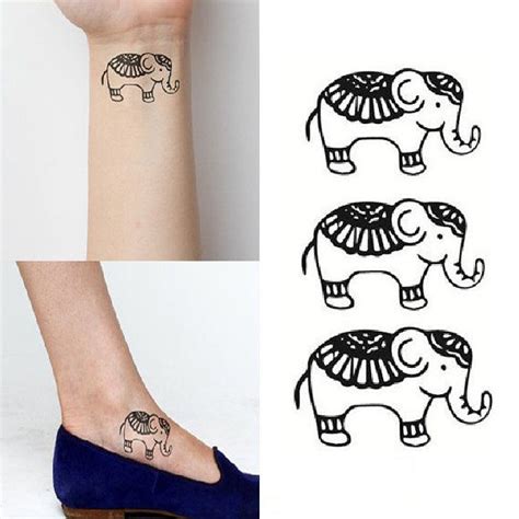 the elephant temporary tattooset of 1nice temporary by nicetatoos 3 50 elephant tattoos