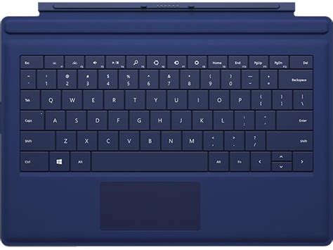 Microsoft Surface Pro 3 Type Cover Slim Backlit Keyboard Blue Rd2