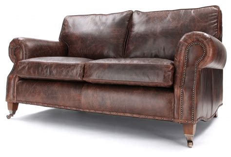 Hepburn Vintage Leather Seater Sofa From Old Boot Sofas