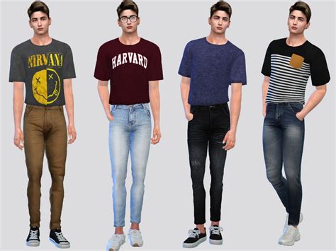 The Sims Resource Oversized Tucked Tees