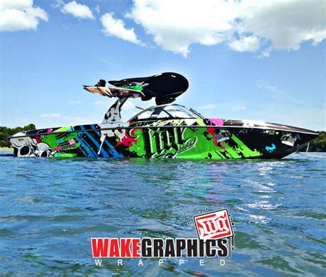 Custom Boat Wrap By Wake Graphics Wrapped In 3m 180c Boat Wraps