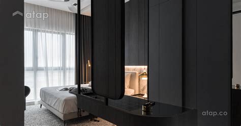 Contemporary Minimalistic Bedroom Study Room Condominium Design Ideas