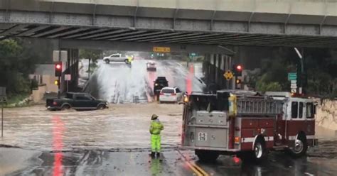 Powerful Storm Hits Southern California Flooding Highway Cbs News