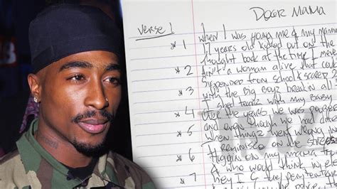 Tupacs Handwritten Dear Mama Lyrics Up For Sale