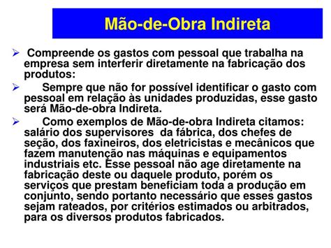 Mão De Obra Direta E Indireta