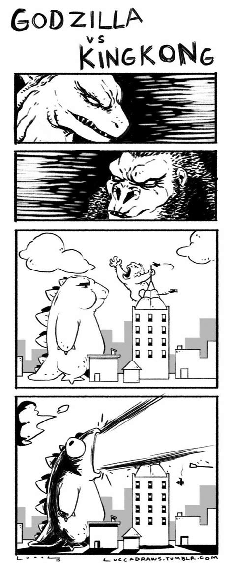 Godzilla Vs King Kong Funny Godzilla Funny King Kong Vs Godzilla