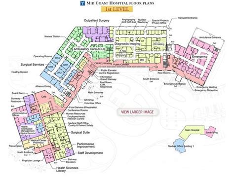 Mid Coast Hospital Floor Plans Level 1 Arquitetura Hospitalar