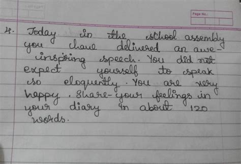 school diary entry