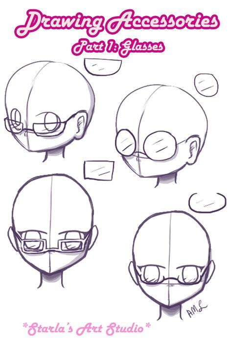 Glasses Here Is A Reference Tutorial On How To Draw 4 Types Of Glasses