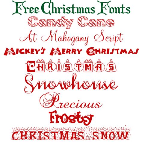 Free Christmas Fonts Allcrafts Free Crafts Update