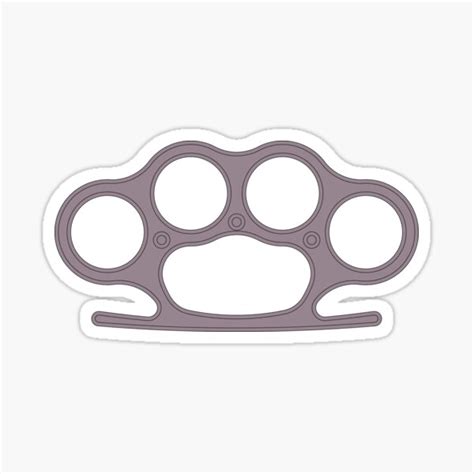 Knuckle Duster Steel Sticker By Aromis Redbubble