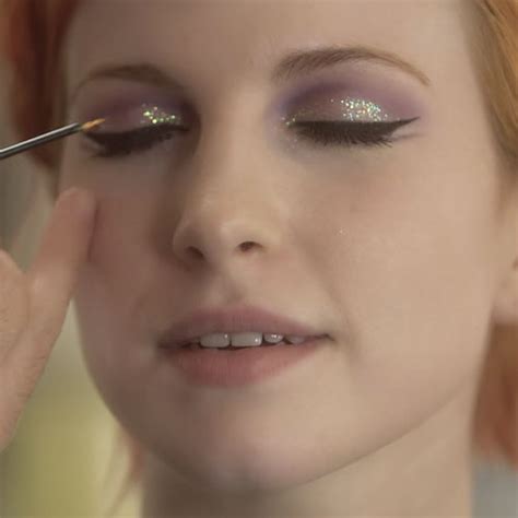 Hayley Williams Makeup Silver Eyeshadow And Orange Lipstick Steal Her