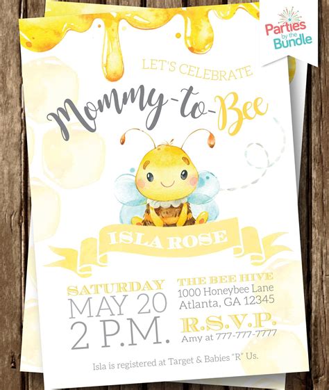 Bee Invitation Baby To Bee Bee Invite Bee Baby Shower Etsy Bee Baby