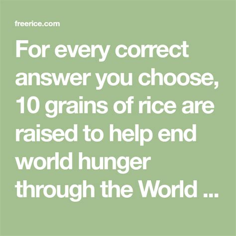 For Every Correct Answer You Choose 10 Grains Of Rice Are Raised To