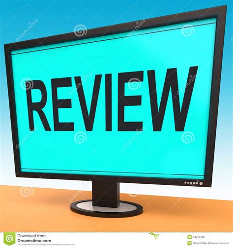 Review Screen Means Check Reviewing or Reassess Stock Illustration ...
