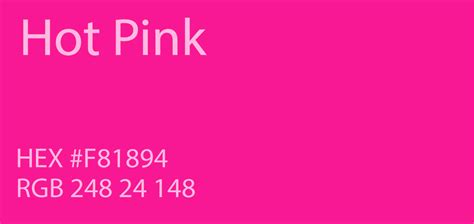 Pink Color Chart