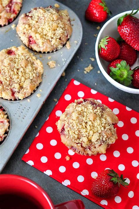 Bakery Style Strawberry Muffins Home Cooked Harvest