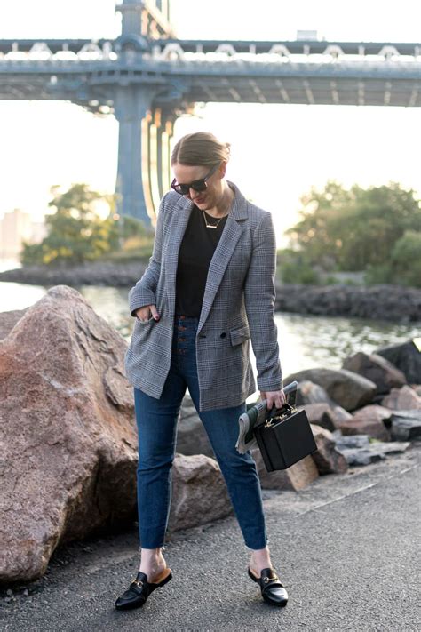 Business Casual In A Plaid Blazer Wit And Whimsy
