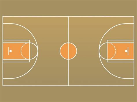 Basketball Court Drawing Free Image Download