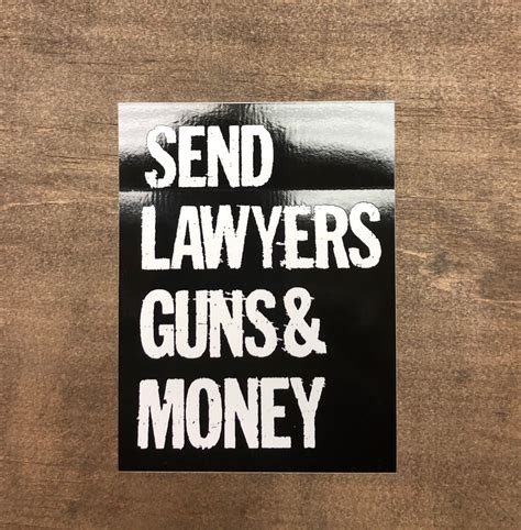 Send Lawyers Guns And Money Sticker 4 X 3 Omerta