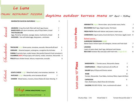 La Luna Restaurant Food Delivery Sheffield Order Online