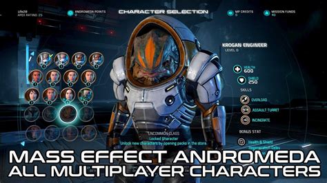 Mass Effect Andromeda All Multiplayer Characters Items Customization