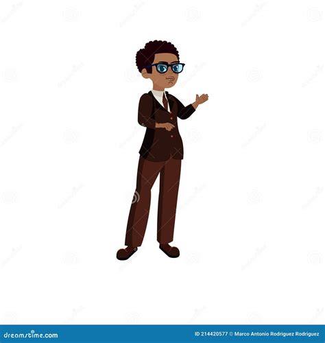 Isolated African American Business Man Stock Vector Illustration Of