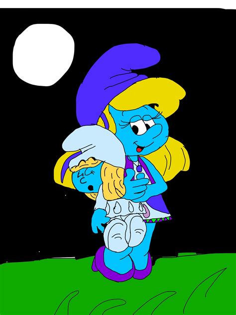 Image Sapphire And Baby Smurfette Smurfs Fanon Wiki Fandom