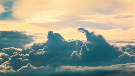 Burn Cloud Sunset 02 Abstract Moving Clouds Background Stock Footage