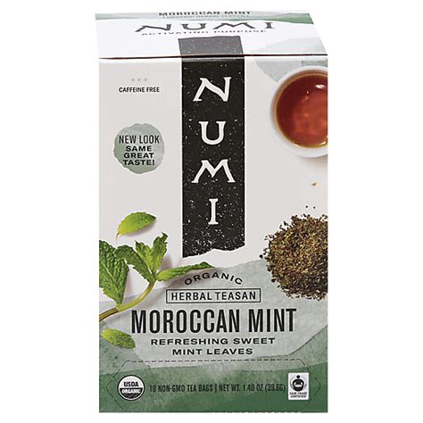 Numi Organic Tea Moroccan Mint 18 Ct Tea Sendiks Food