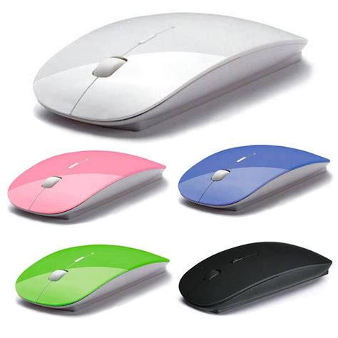 Ultra Thin 24ghz Wireless Optical Mouse Computer Pc Mice With Usb