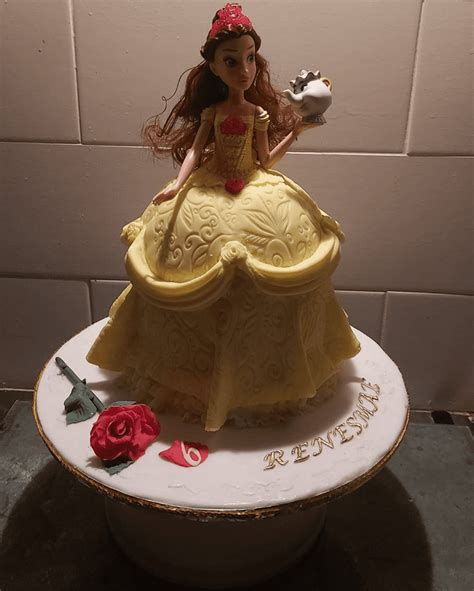 Disneys Belle Birthday Cake Ideas Images Pictures