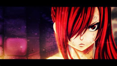Wallpaper Anime Fairy Tail Scarlet Erza Color Darkness